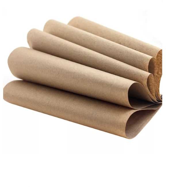 Virgin Pulp Recyclable Eco Friendly Brown Wrapping Paper Smooth Packing Roll