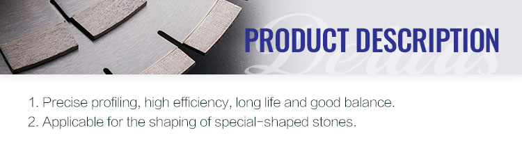 20-40mm Thickness Sintered Diamond Stone Router Bit for Grinding Edge of Granite Marble Abrasive Pad