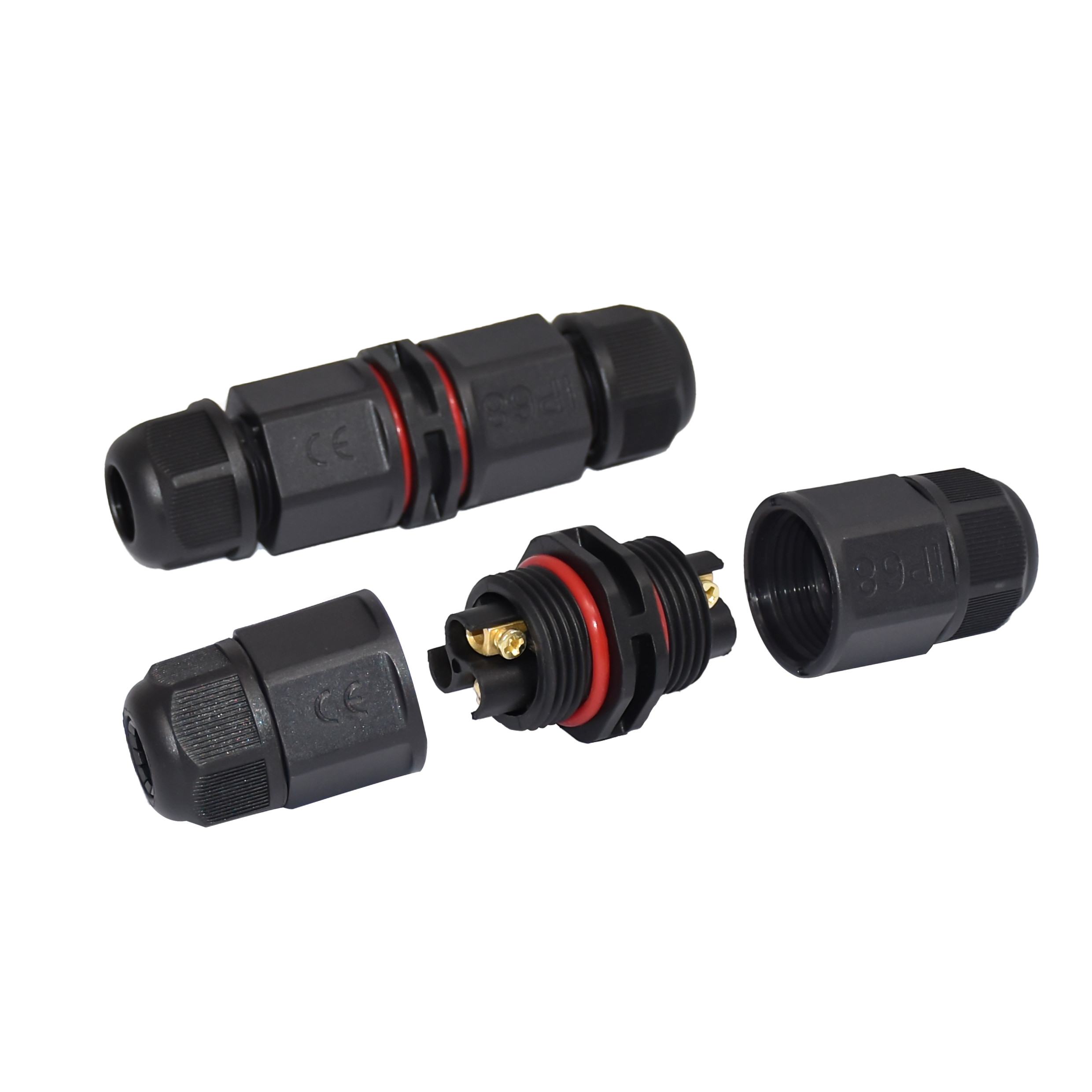 M20 Assembly Screwed Straight Waterproof Connector Lighting Project 3 Ways 20A