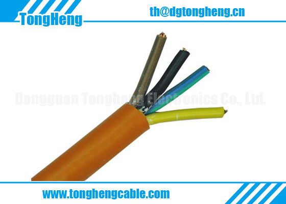 Orange Colour 4 conductors Unshielded Low Smoke Halogen Free Cable