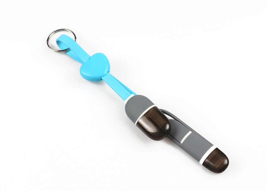 2 In 1 8 Pin Micro High Speed USB Cable , Smartphone USB Extension Wire