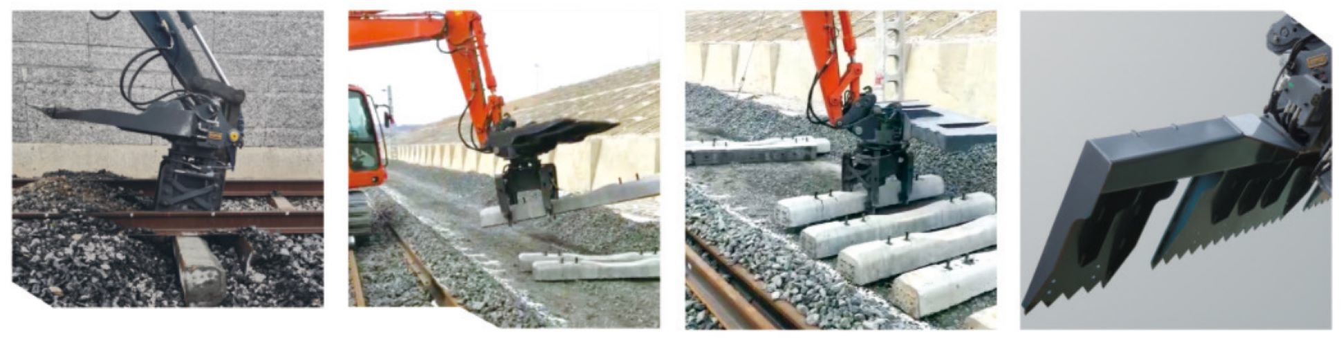 Excavator attachment rail way clean SLEEPER CHANGING MACHINE SLEEPER CHANGER sepcial function for construction
