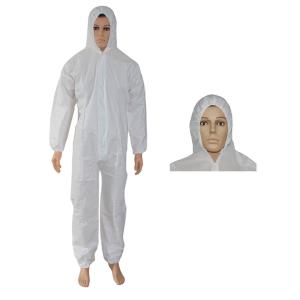 China Elastic Wrist Industrial PPE Equipment 5'5&quot; Disposable SMS Coverall wholesale