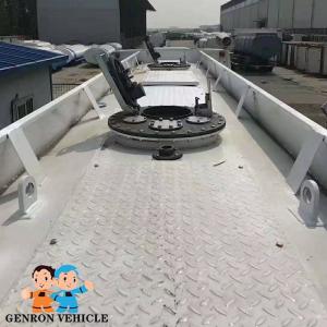 China White ISO Anti Seismic Skeleton Enclosed Liquid Tanker Trailer wholesale