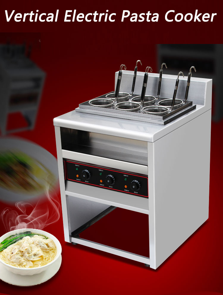 Kitchen Mechanical Equipment Freestand 6 Baskets Electric Pasta Cooker Customized Logo
