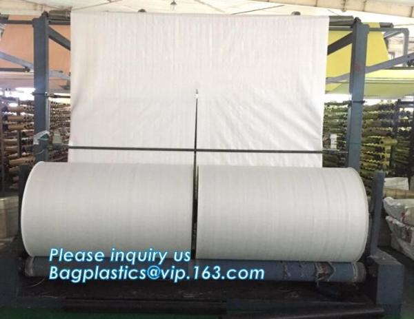 Pp Fabric Woven Sack Rice Bag Roll For Agriculture,60cm width virgin colorful flat surface tubular PP woven fabric roll