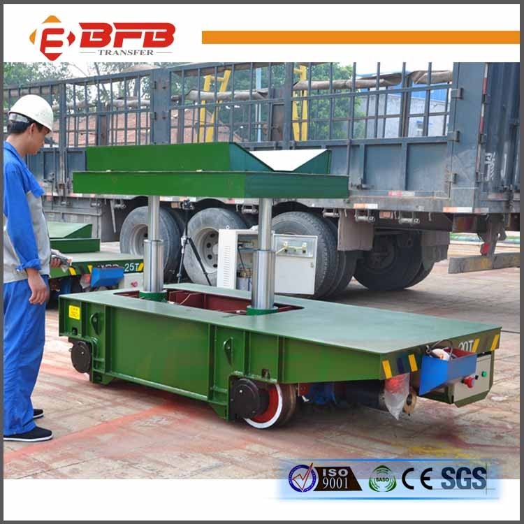 China Box Beam Structure Hydraulic Lifting Device , Customized Industrial Material Carts wholesale