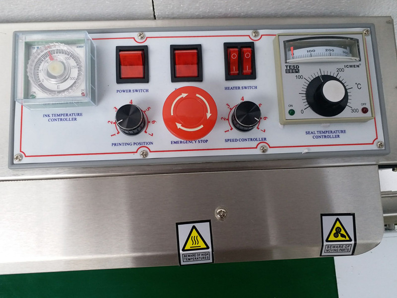 Continuous Band Vertical Sealing Machine With Solid Ink Roll Wheel FRD-1000