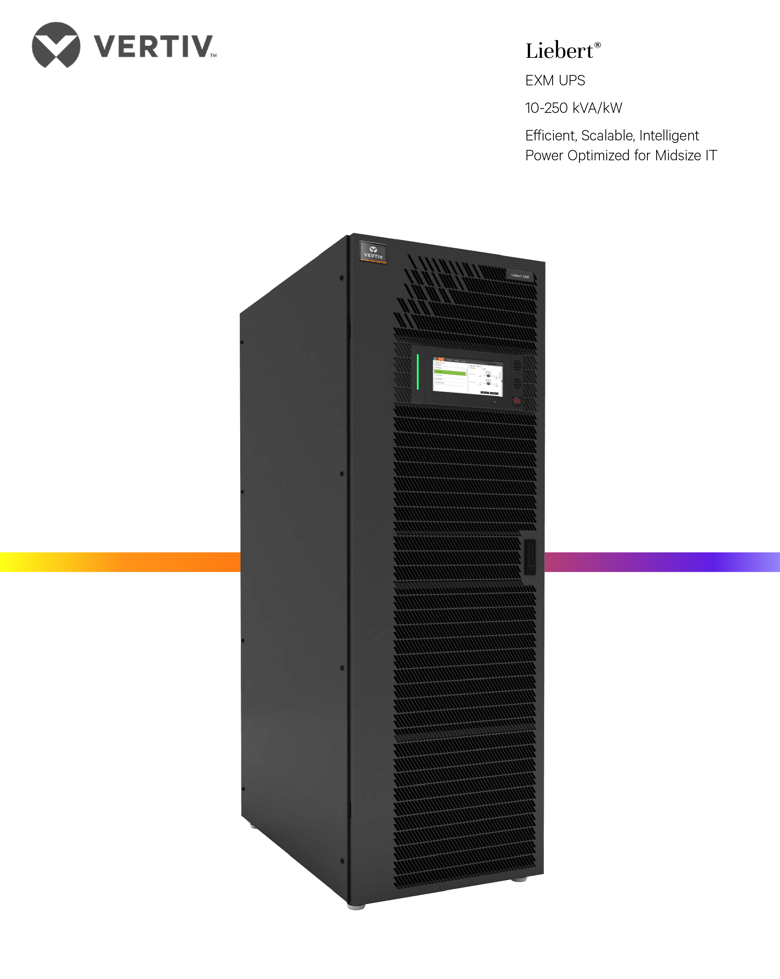 Vertiv Liebert EXM2 100KVA 120KVA 160KVA 200KVA 250KVA Three Phase Online UPS