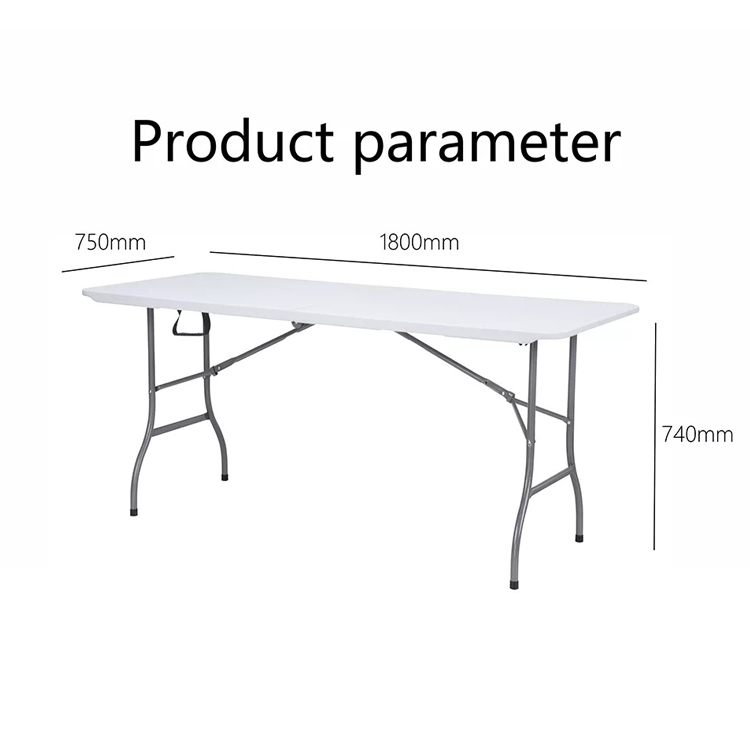Convenient and Versatile Plastic Metal Folding Picnic Dining Table for Event Banquet