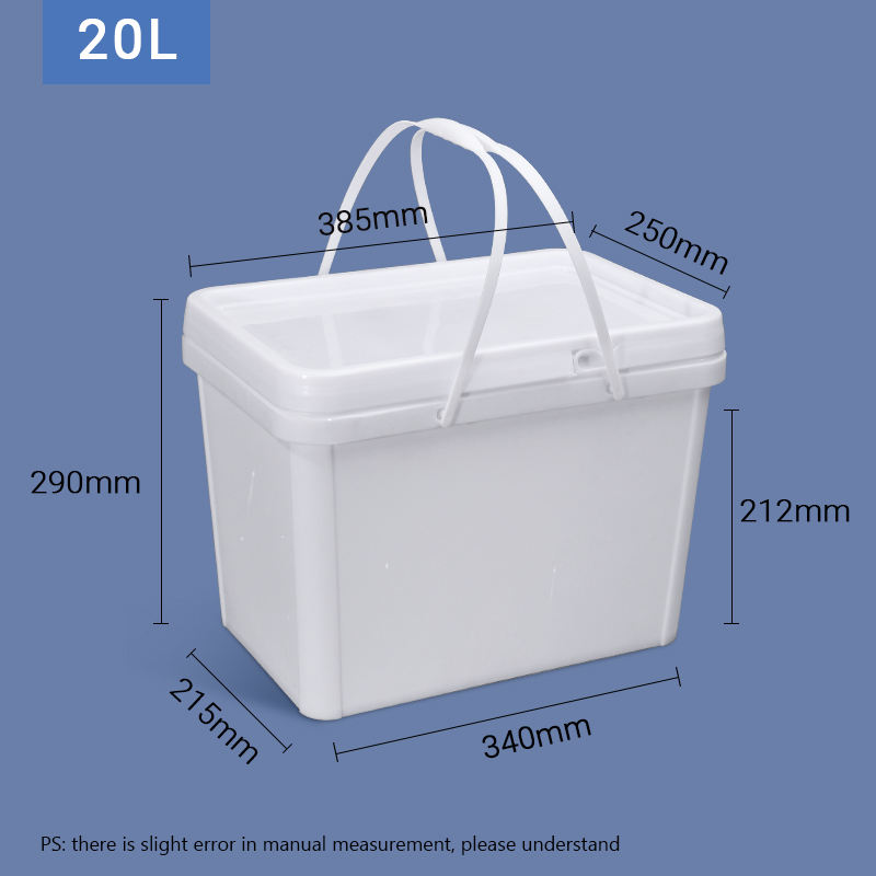 1.5L-25L Square Rectangle PP Bucket With Lid For Silk Screen / Heat Transfer Printing