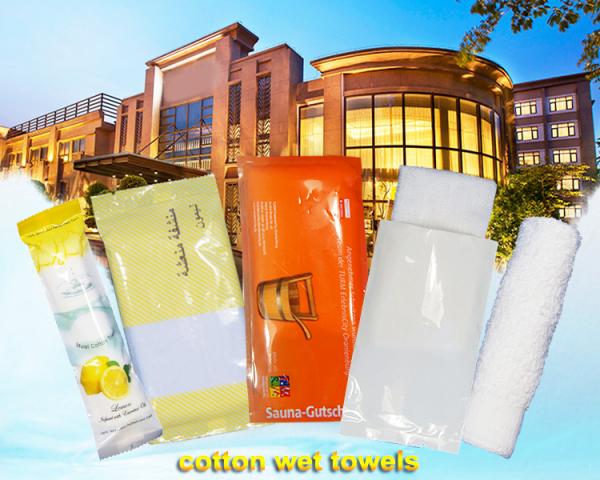100% cotton Scented wet oshibori hand towel antiseptic travel wipes