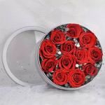 Forever Preserved Real Roses in a round box, Long Lasting Luxury Roses that last