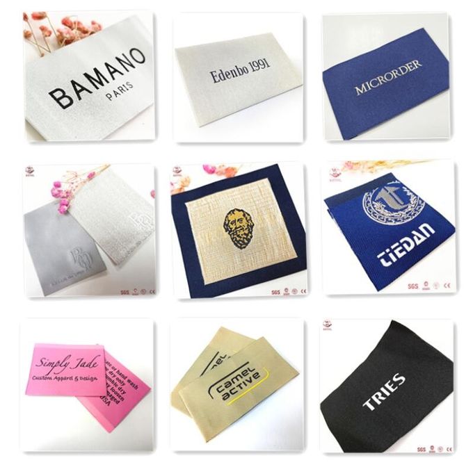 High End Custom Printed Clothing Labels Neck Collar Tags for Clothing