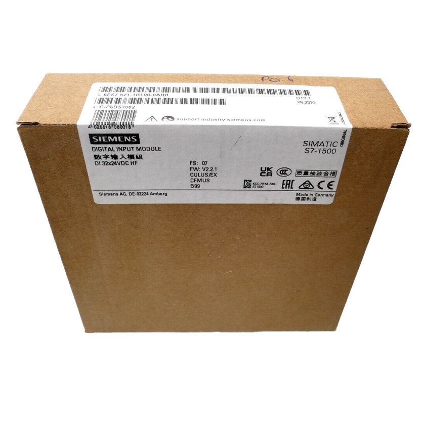 SIEMENS PLC SIMATIC S7-1500 DI 32X24VDC HF 6ES7521-1BL00-0AB0 HANNELS IN GROUPS OF 16; OF WHICH