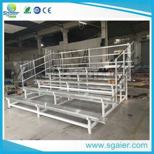 China 5 Rows Lightweight Stadium Seats , Soccer Collapsible Foldable Bleacher Seats wholesale