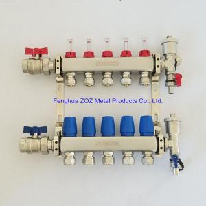 China Stainless Steel Radiant Heat Manifold Assembly w/ Flow Meter wholesale