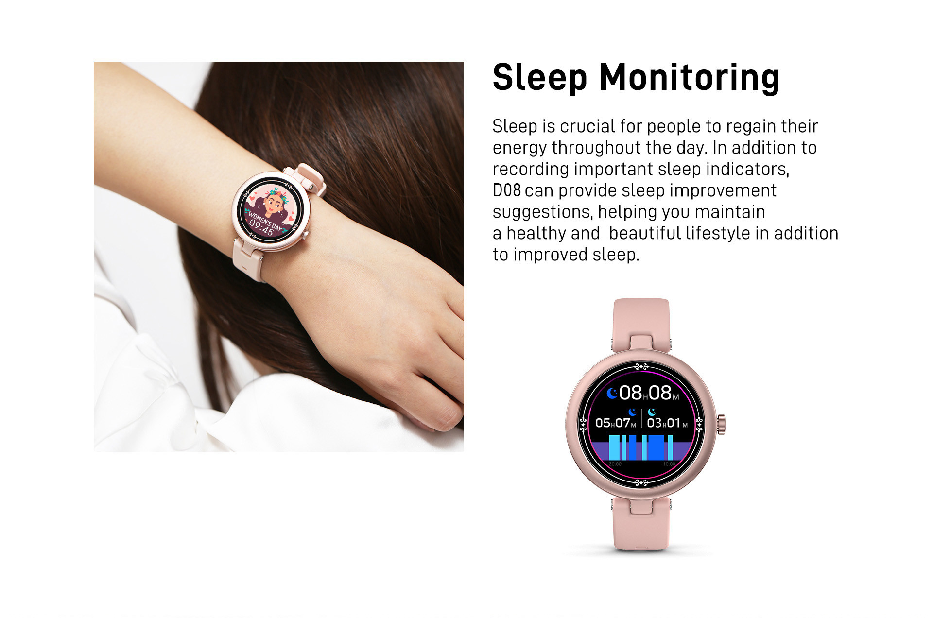 1.09inch Heart Rate Smartwatches Sports Fitness Tracker IOS9.0