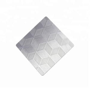 China Shiny Checked Embossed Stainless Steel Sheet For Hotel Wall ASTM Standard wholesale