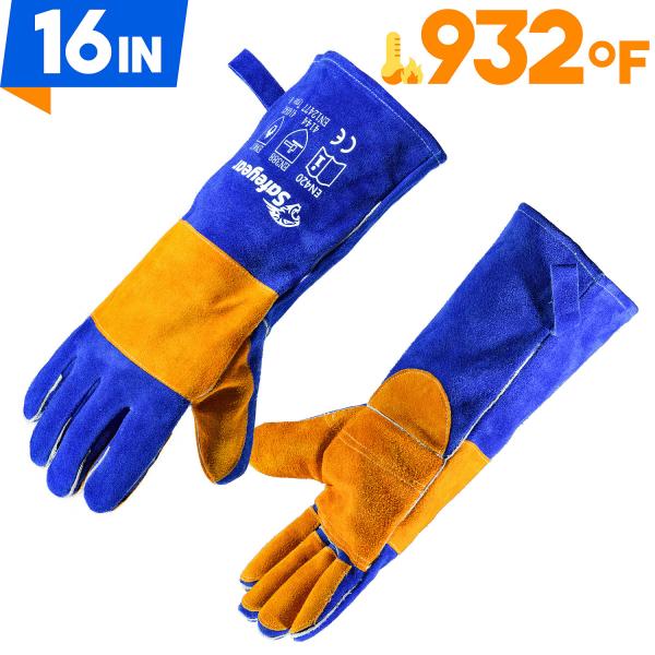 SAFEYEAR 16in Safety Working Gloves Welding Gloves Heat Resistant Flome