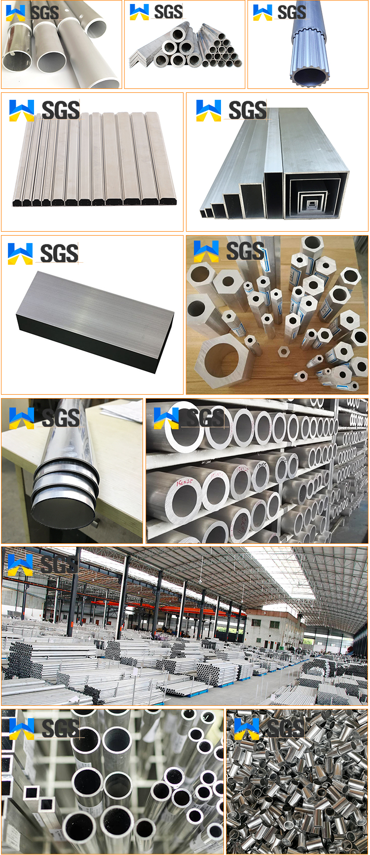 6101 Extruded Aluminum Square Tube 6061 T6 Schedule 80 Aluminum Pipe