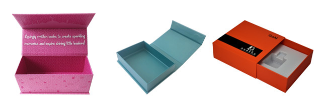 Luxury Printed Pink Rigid Cardboard Gift Box With Magnetic Closure
