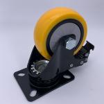 3 Inch Double Brake Industrial Plate Caster Wheels
