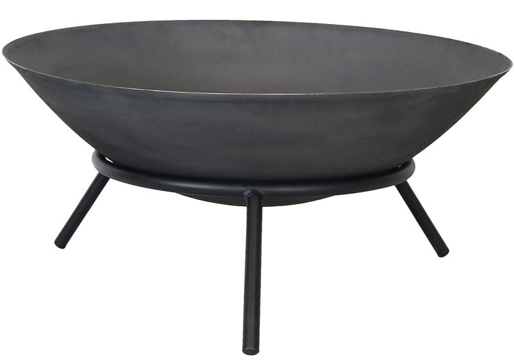 Stocked Round Firepit for Wood Burning in Backyard Garden and Outdoor Gatherings