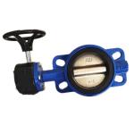 Ductile Iron Wafer Type Butterfly Valve Gearbox SS Disc