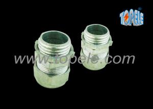 China 3/4” Zinc / Steel Emt Pipe Fittings Compression EMT Connector ISO Standard wholesale