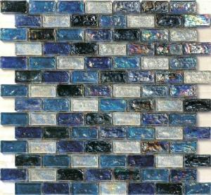 China Black series waving glass mosaic tile for floors and walls boarder wholesale