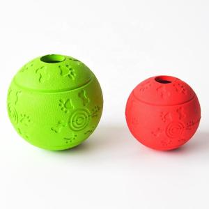 China Dog Ball Pet Play Toys Natural Rubber Material Sphere Dia 10 / 7.6cm wholesale