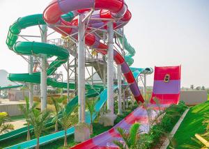 China Aqua Park Huge Outdoor Water Slide Adult Fiberglass Boomerang Waterslide wholesale