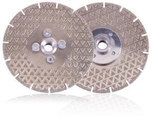 China Electroplated Diamond Stone Cutting Blades With Triangle Protection wholesale