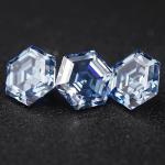 Hexagon Cut Sapphire Grey Loose Moissanite Gemstones Diamond Jewelry