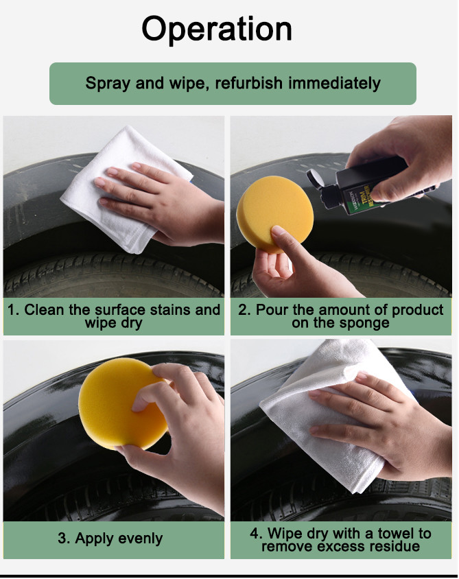 Antiaging Aerosol Car Wax Spray Polish Black Plastic Trim Restorer 100ml