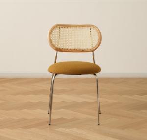 China Household Rattan Backrest Cloth Dining Chair 49*46*75cm wholesale