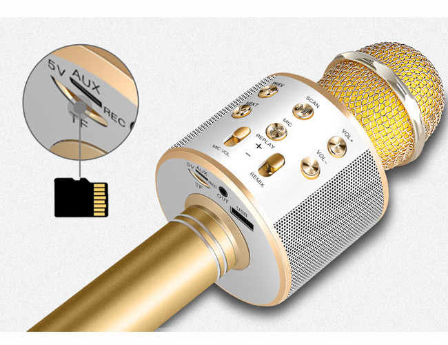 USB wireless WS 858 Microphone KTV Karaoke Handheld Mic Speaker for Smartphone