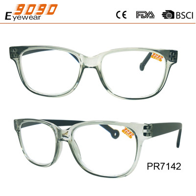 2017 new style reading glasses ,made of PC frame ,suitable for men and women