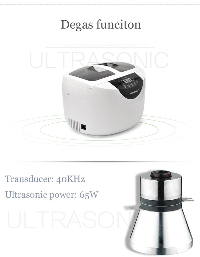 65W Mini Ultrasonic Jewelry Cleaner , Digital Timer Compact Ultrasonic Cleaner