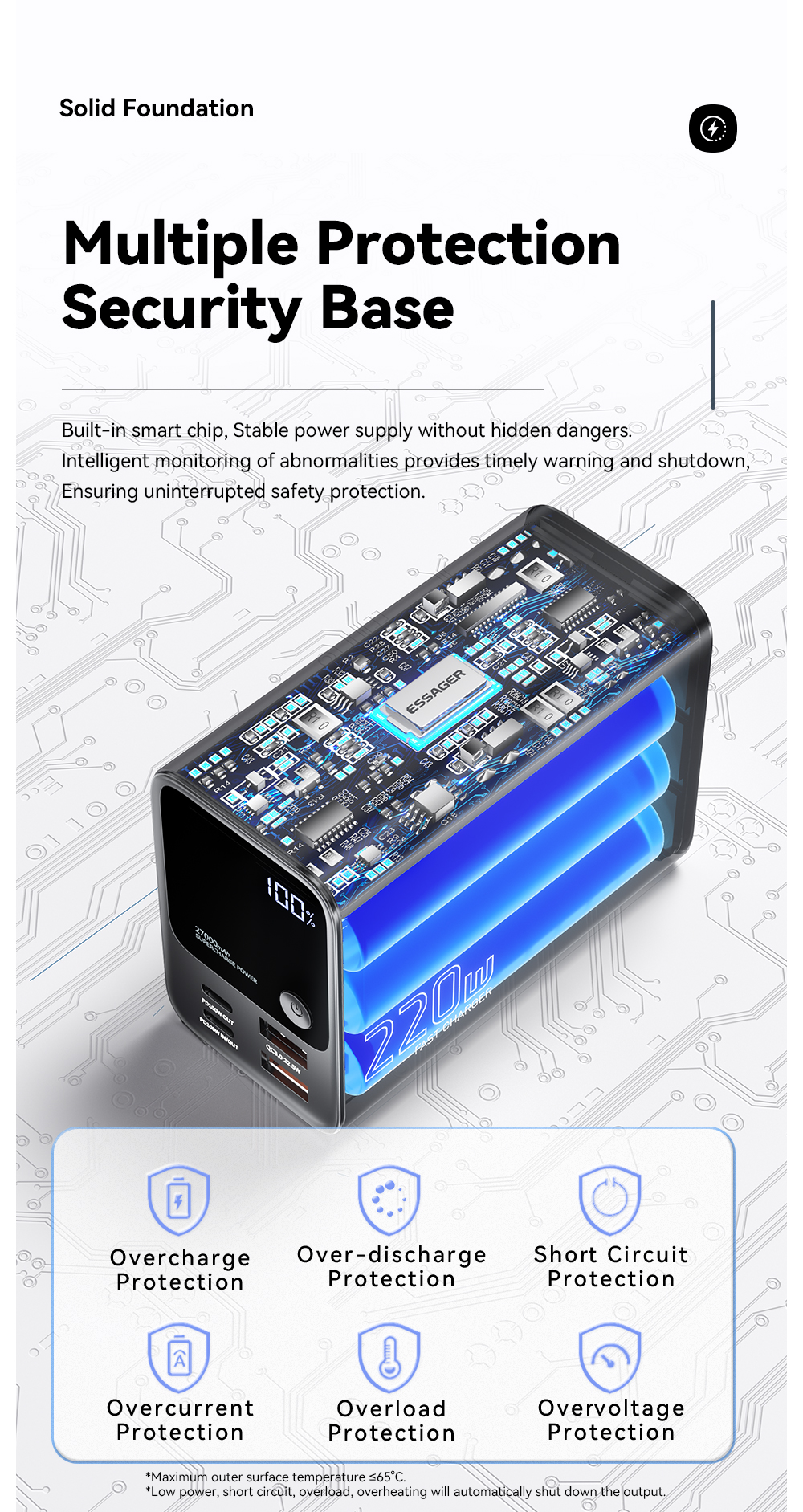 ESSAGER F3002 Series Large Capacity Power Bank 27000mah For Phone