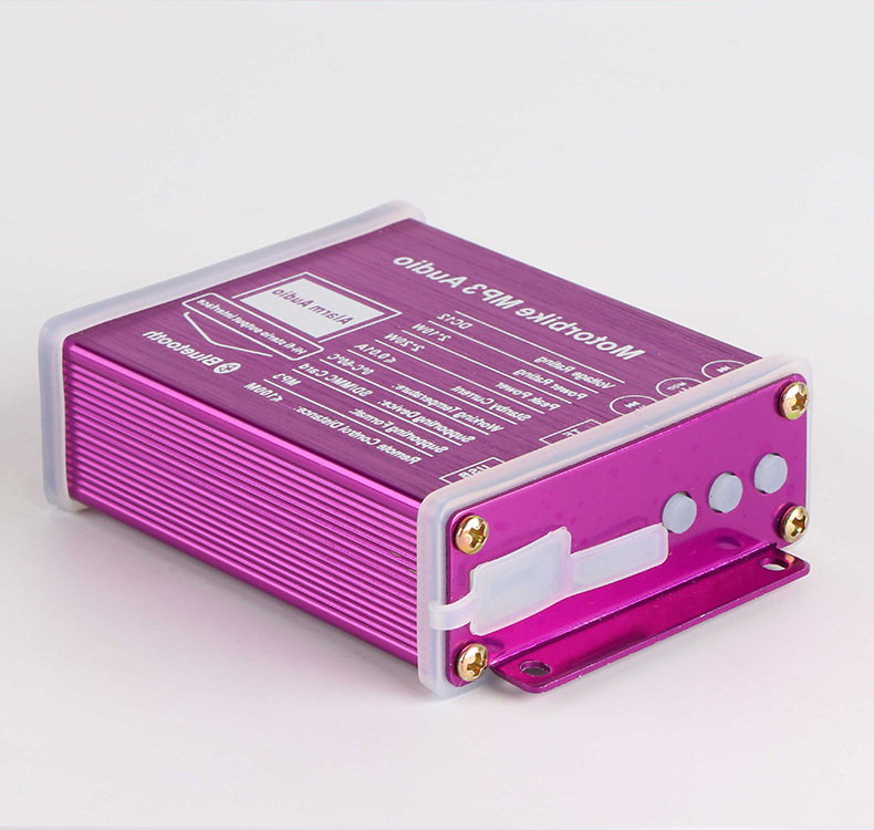 Waterproof 100M SD Card Motorcycle MP3 Player Aluminum Materilal