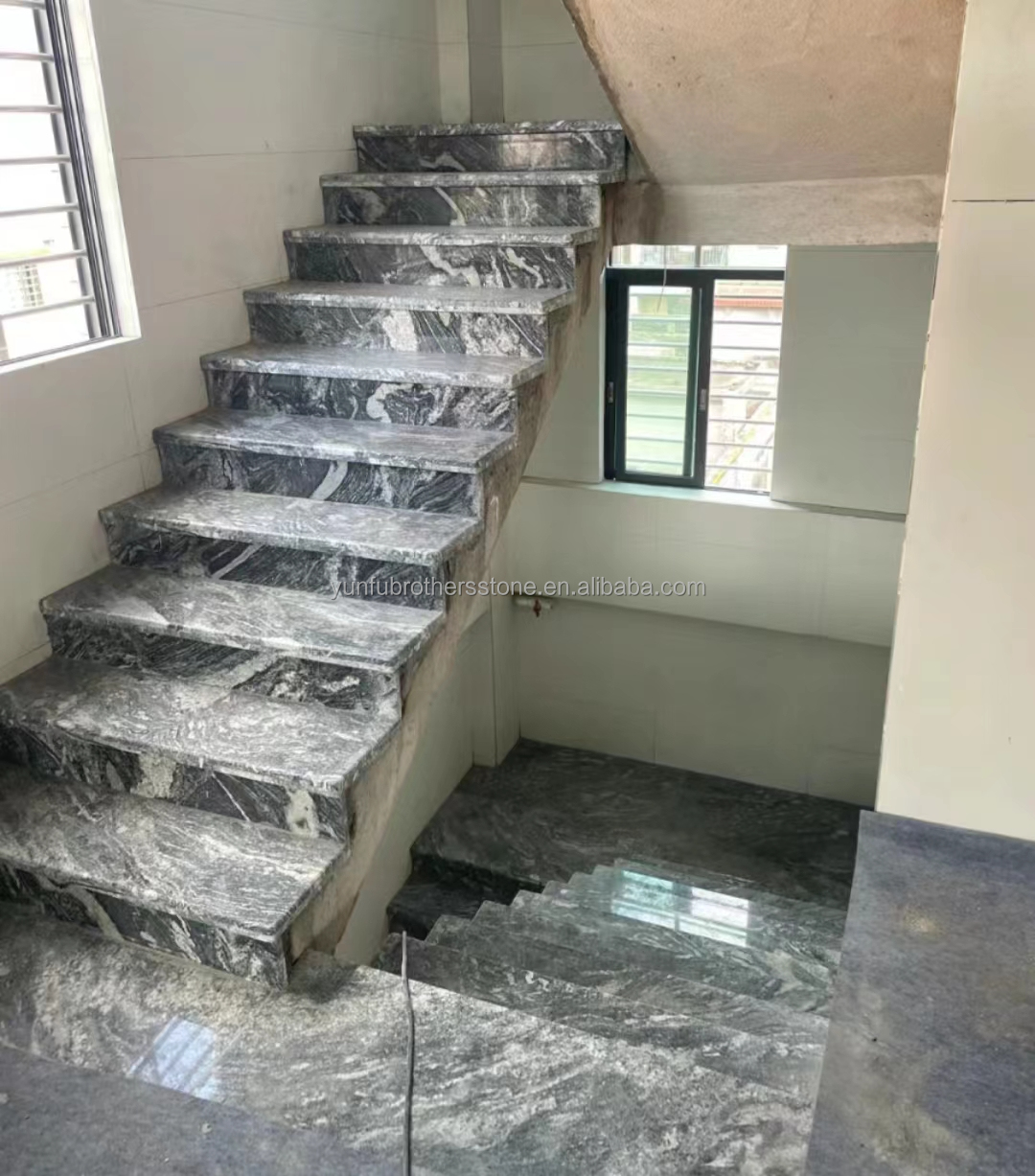 Natural Grey Granite Slab for Stairs and Floors A Modern Twist on Natural Fantasy