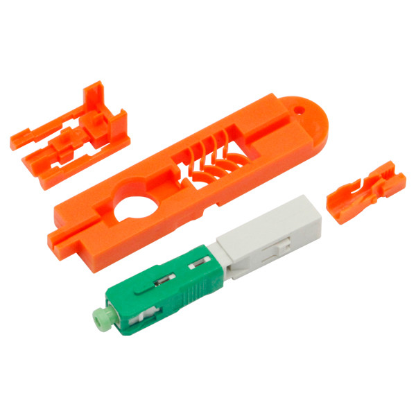 SC / APC Fast Connect Fiber Connectors For FTTH Butterfly 3.0mmx2.0mm Drop Cable