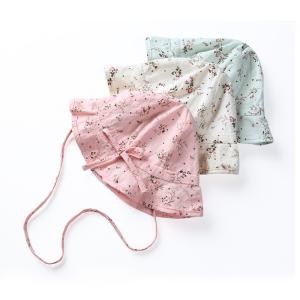China Eco Friendly Dyed Childrens Bucket Hat 45cm Cotton Fabric SGS Approved wholesale