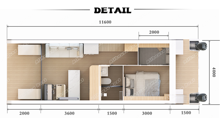 Water Sunbathing Aluminum Boat House 16 People With Kitchen Bathroom Bedroom