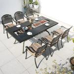 Cast Aluminum Multifunctional BBQ Garden Set Outdoor BBQ Grill Table