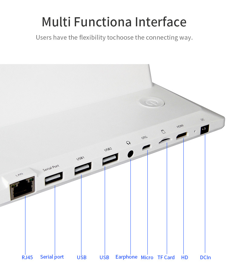 Desktop android tablet pc pos NFC 17.3 inch 15.6 inch kiosk advertising IPS HD display