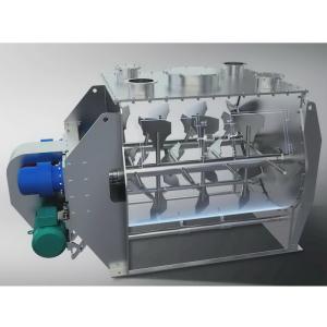 China Drum Shape Carbon Steel Twin Shaft Paddle Mixer High Capacity For Dry Mortar wholesale