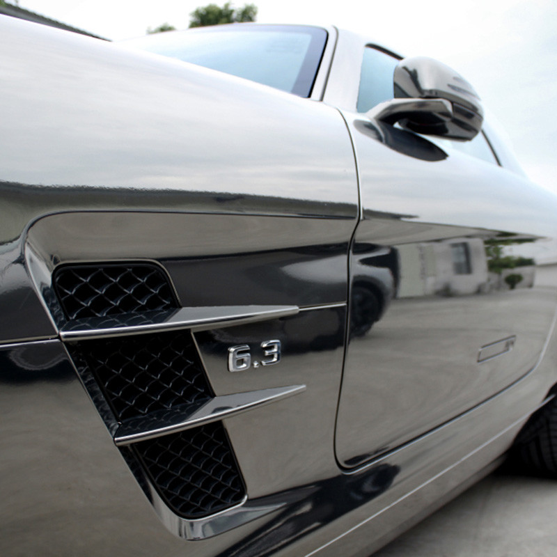 sunproof Slidable Tungsten Black Mirror Chrome Vinyl Wrap vehicle chrome wrap